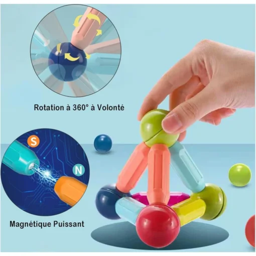 STEM Edukativne Kocke Magnetni  stapići 64 psc - Image 9