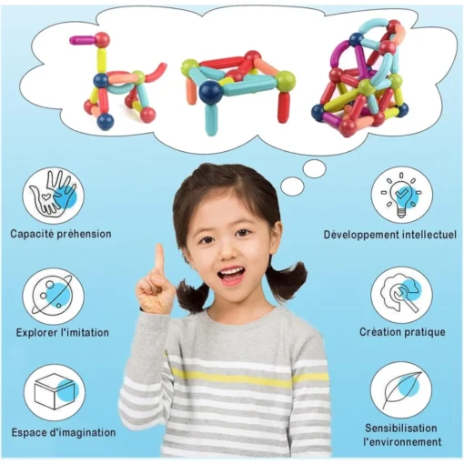 STEM Edukativne Kocke Magnetni  stapići 64 psc - Image 8