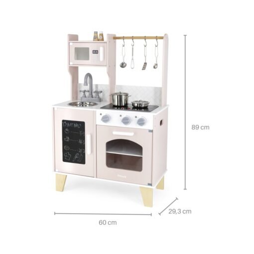 44082 Viga dječija drvena kuhinja na baterije ( zvuk i svjetlo ) ROZE - Image 4
