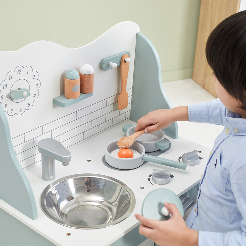 44048 Viga dječija drvena kuhinja zelena - Image 3