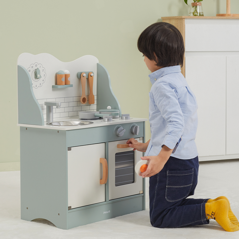 44048 Viga dječija drvena kuhinja zelena - Image 5