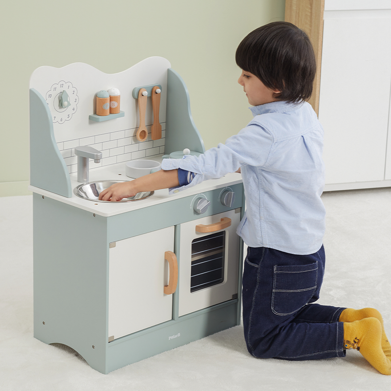 44048 Viga dječija drvena kuhinja zelena - Image 7