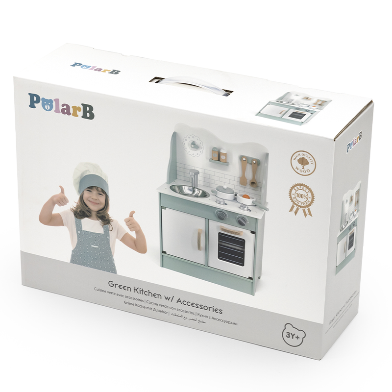 44048 Viga dječija drvena kuhinja zelena - Image 14