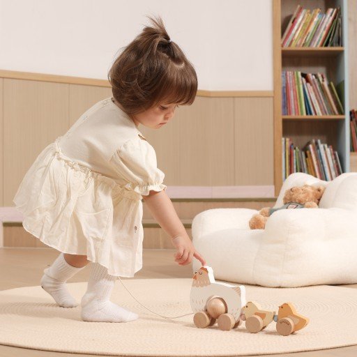 44285 VIGA DRVENA IGRAČKA NA POVLAČENJE KOKA I PILIĆI - Image 4