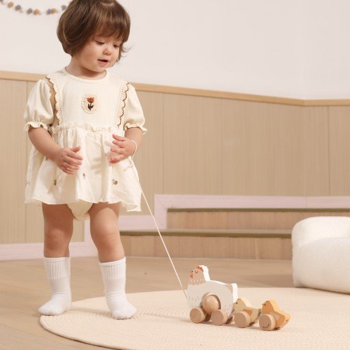 44285 VIGA DRVENA IGRAČKA NA POVLAČENJE KOKA I PILIĆI - Image 7