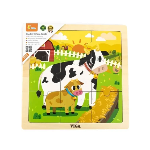 44623 VIGA drvena slagalica / drvene puzle krava 9/1