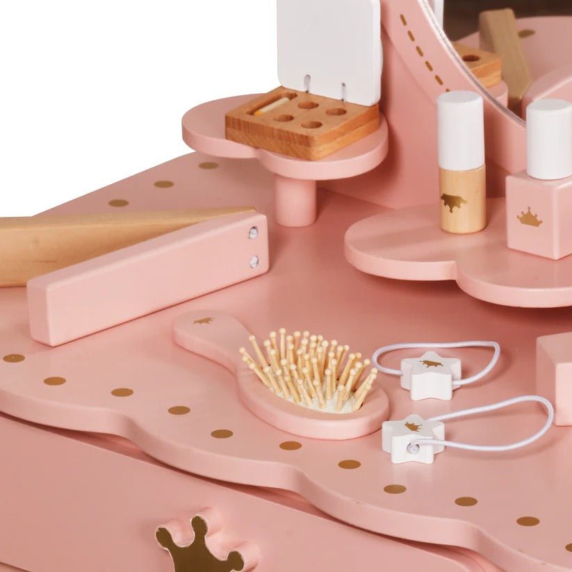 Dečiji sto za šminkanje KINDER HOME sa ogledalom, Princeza - Image 3